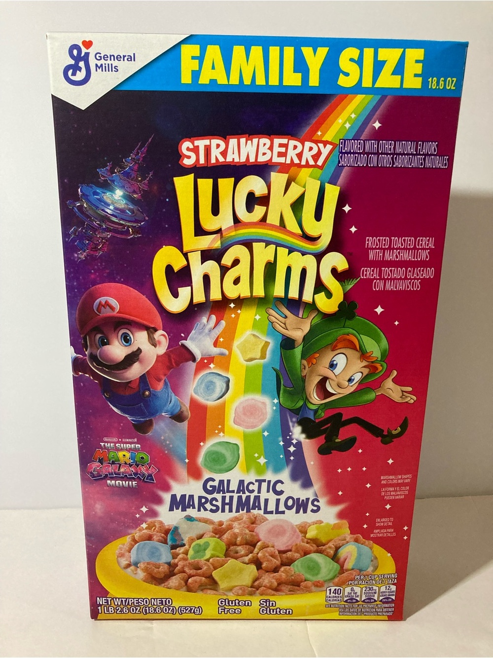 Strawberry Lucky Charms Super Mario Galaxy Cereal